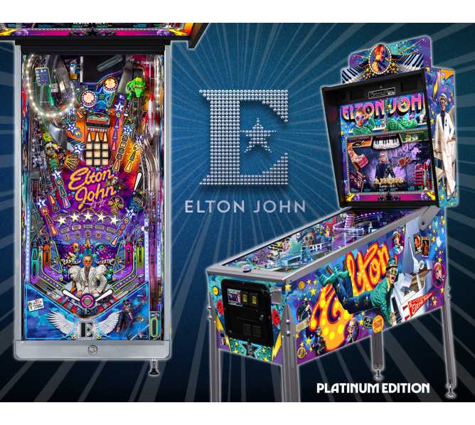 JERSEY JACK Pinball ELTON JOHN PLATINUM EDITION Pinball Machine for